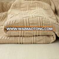 100%polyester double layer jacquard coarse needle thick sherpa blanket